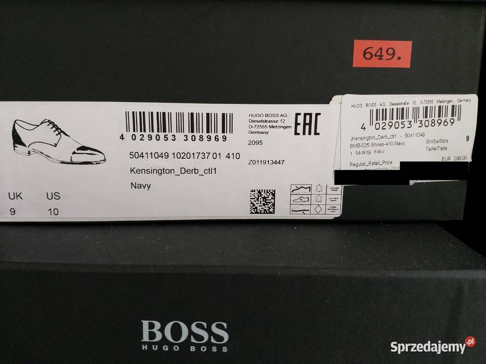 Buty klasyczne HUGO BOSS rozmiar 43 Półbuty