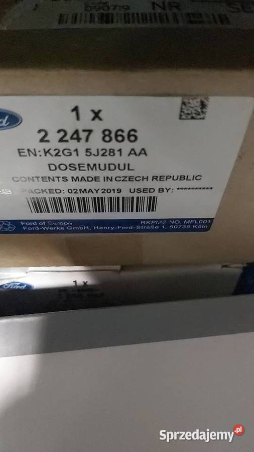 Wtryskiwacz ADBLUE FORD 2247866 K2G15J281AA