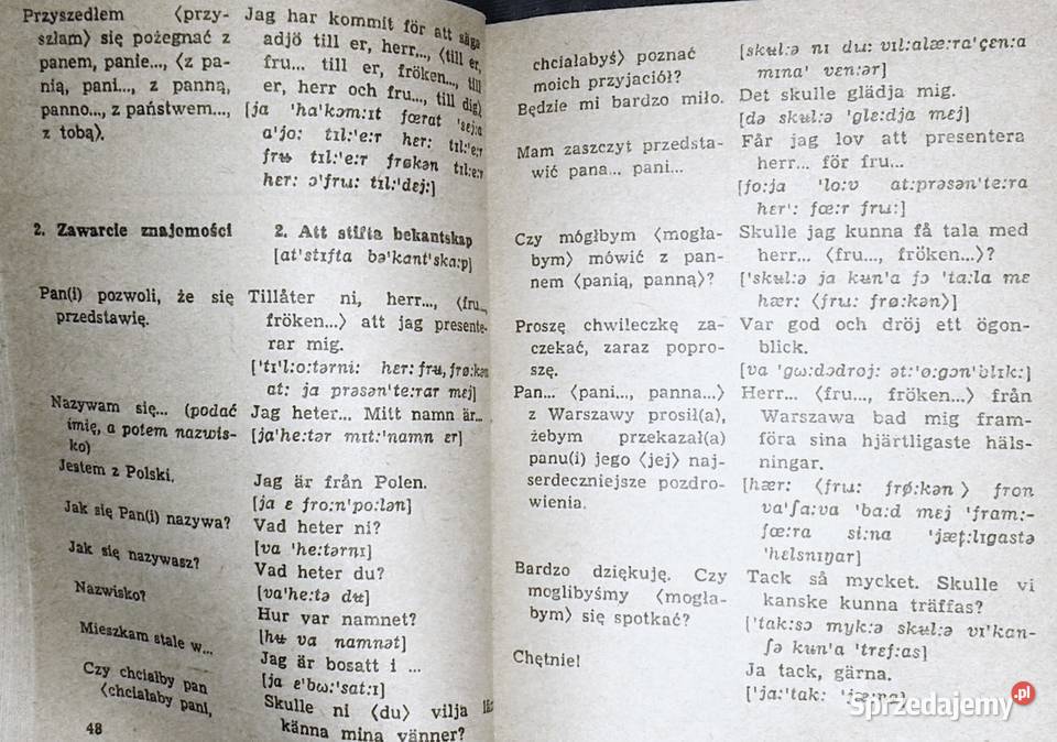 Rozmówki szwedzkie Anita Thierry Rok wydania 1983 Chełm