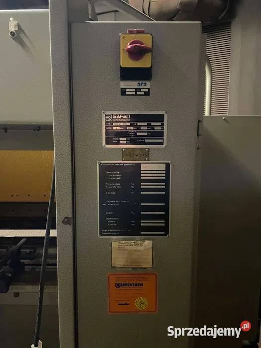 Prasa Hydrauliczna Krawędziowa SAFAN CNC S Podskarbice Szlacheckie