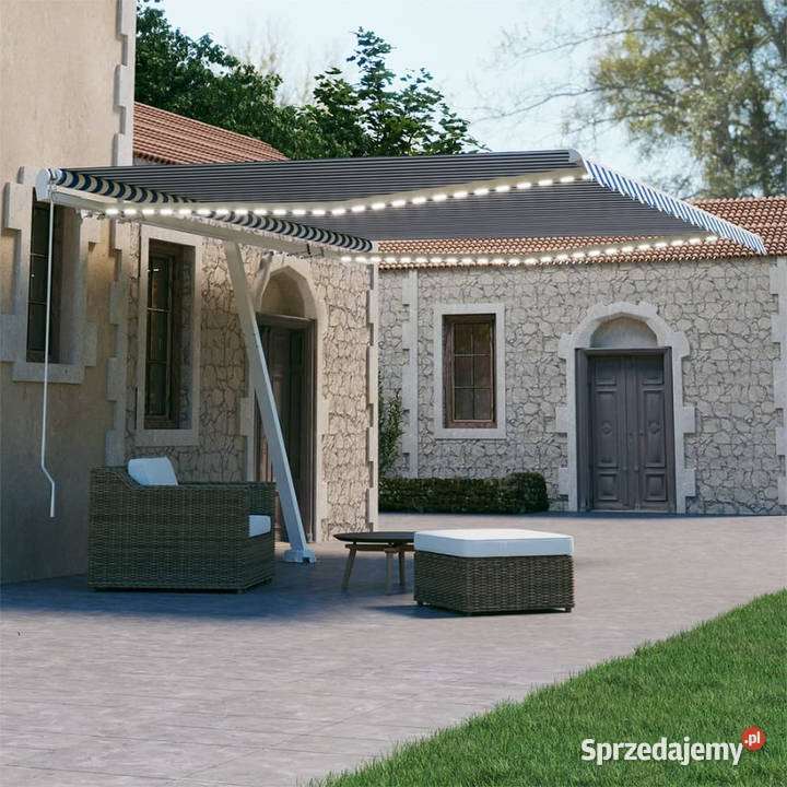 Ręcznie zwijana markiza z LED 400 x 300 mazowieckie