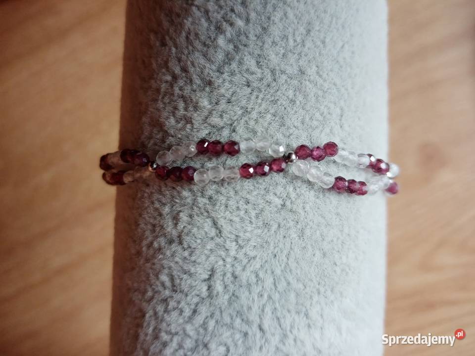 Bransoletka na rękę z kamieni naturalnych Granat Kocmyrzów