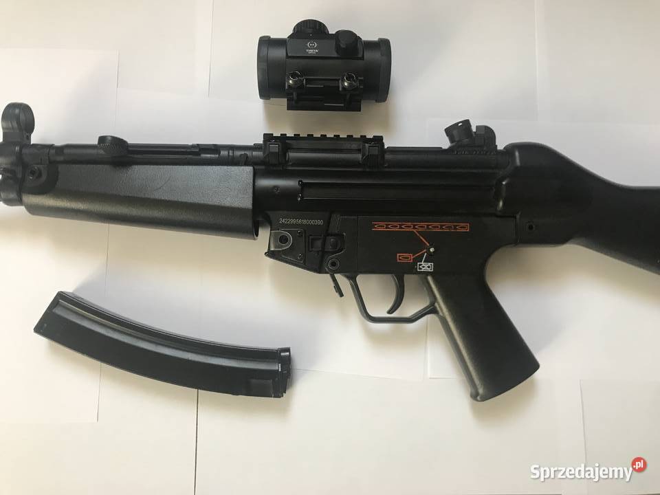 Replika MP5 asg kolimator maska ochronna Sporty strzeleckie i myślistwo