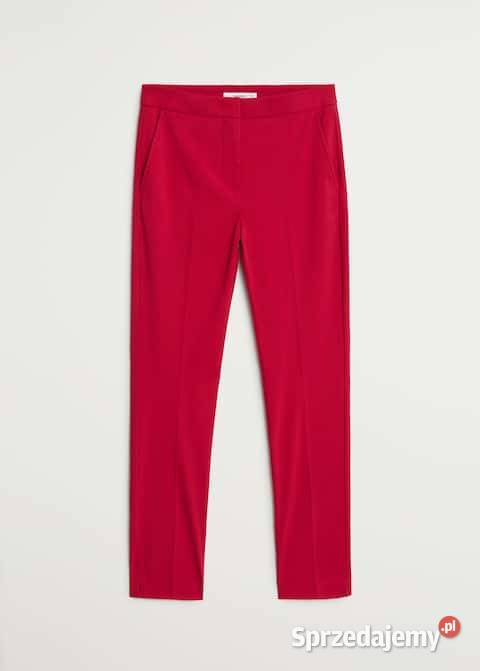 MANGO Spodnie skinny crop raspberry malinowe Zamość