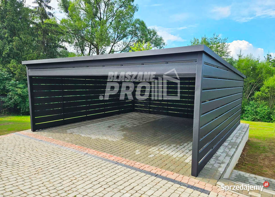 Carport wiata samochodowa 56 m antracyt zabudowa Inowrocław sprzedam