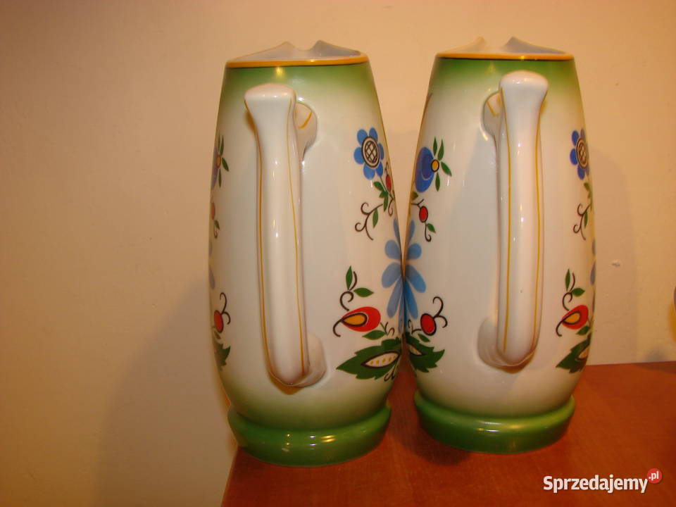 Lubiana wzór kaszubski dzbanek PRL Pruszcz Gdański