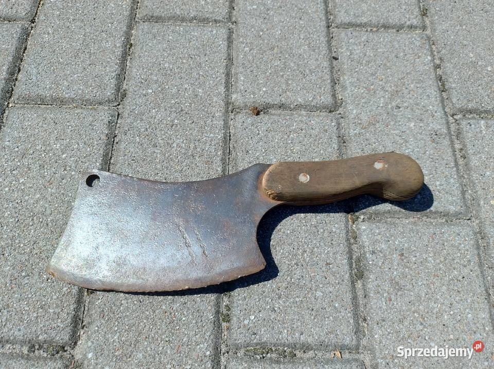 Stary tasak do mięsa kuchenny 2 Antyki pomorskie Gdynia sprzedam