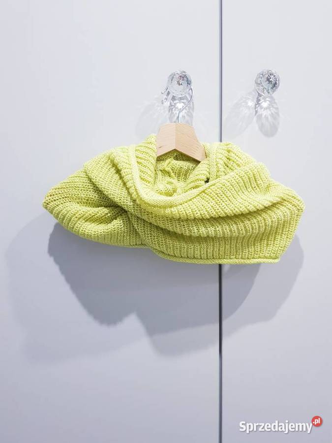 Seledynowy komin ze złotą nitką Dla kobiet Moda i Styl śląskie Dąbrowa Górnicza