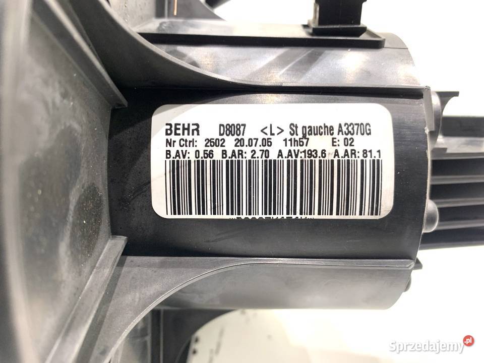 DMUCHAWA NAWIEWU OPEL ZAFIRA B D8087 WENTYLATOR sprzedam