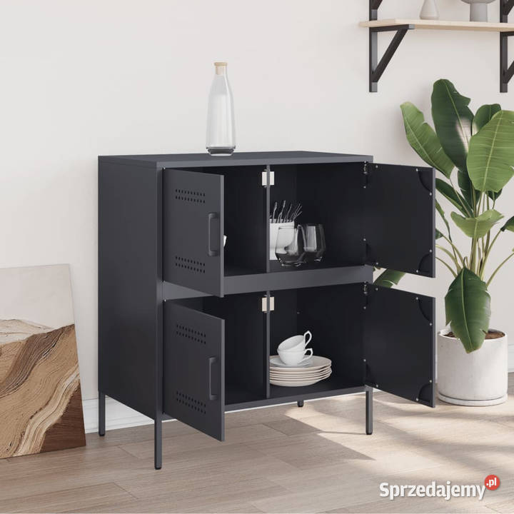Szafka boczna antracytowa 68x39x79 stal WM842954 Pozostałe Warszawa