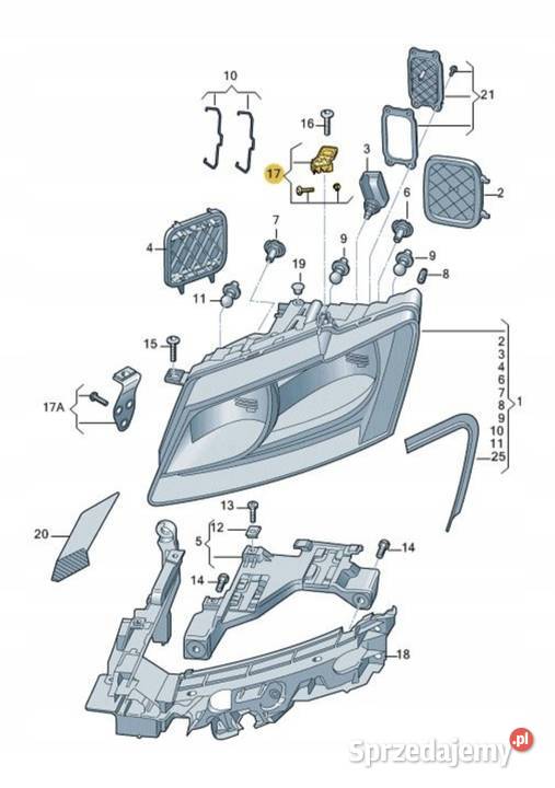 ZESTAW NAPRAWCZY REFLEKTORA USZY AUDI Q5 8R0