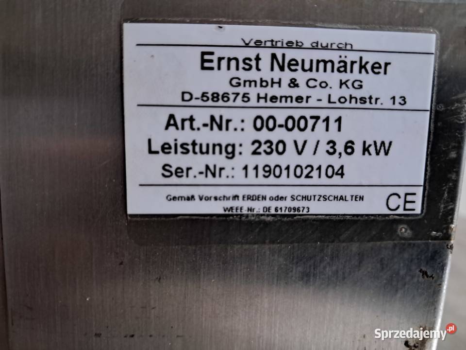 Piec podgrzewacz do pizzy zapiekanek Neumrker Gastronomia podkarpackie sprzedam