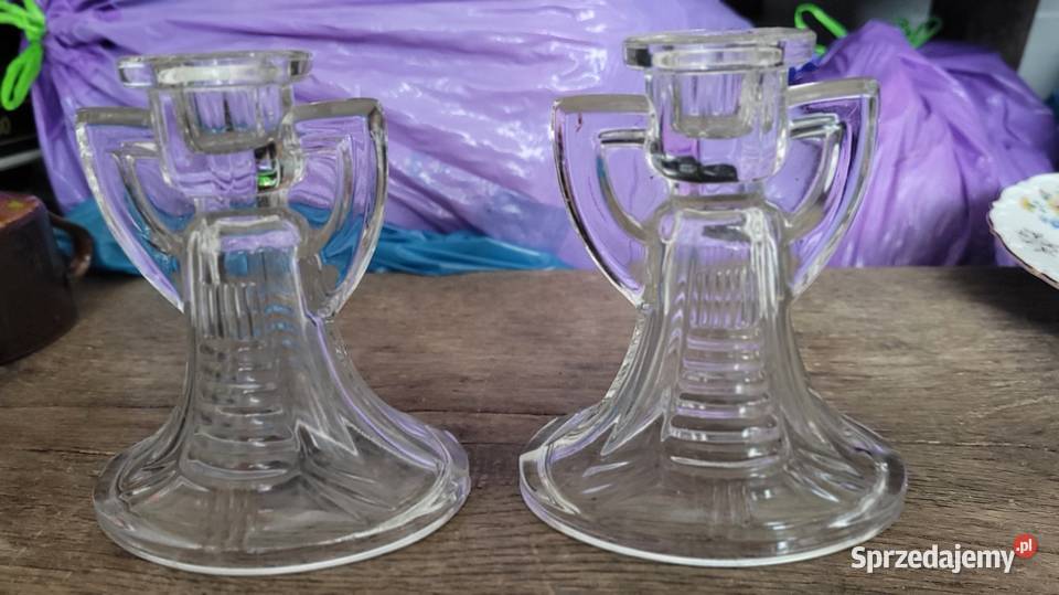 Stare świeczki szkło Ciechanowiec