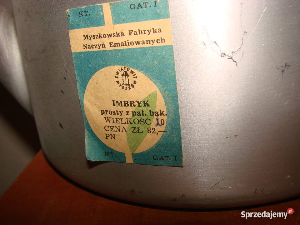 Myszkowice aluminiowy czajnik PRL Pruszcz Gdański