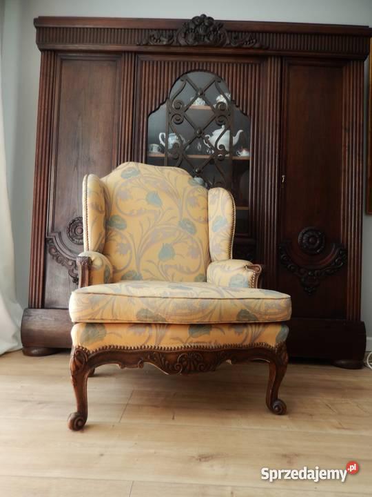 fotel uszak renowacji ludwikowski rzezbienia Lubin sprzedam