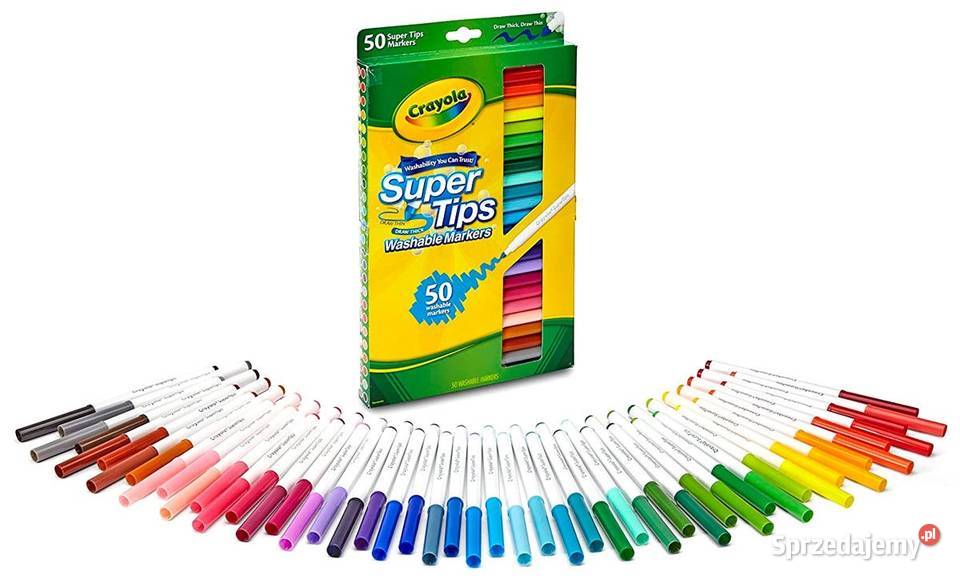 Crayola SuperTips MultiColour Zmywalne pisaki 50 Mogilany sprzedam