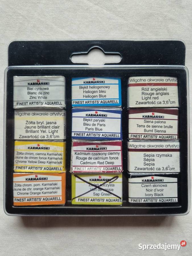 Akwarele Karmański 18 pełnych kostek NOWE Plus Brzesko