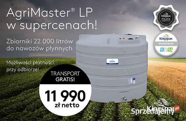 AB Group Kingspan AgriMaster LP 22000 L zbiornik Zbiorniki Rzędziany