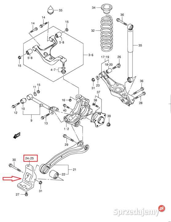 Mocowanie wahacza Grand Vitara II 4639165J00 Części Rumia sprzedam