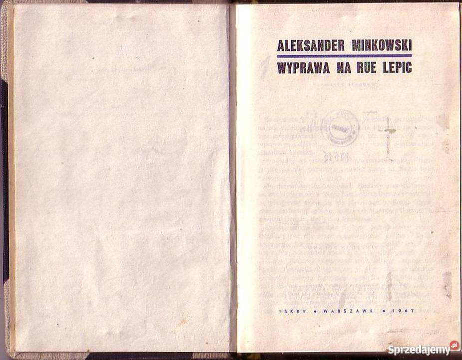 0471 WYPRAWA NA RUE LEPIC ALEKSANDER MINKOWSKI Czyrna