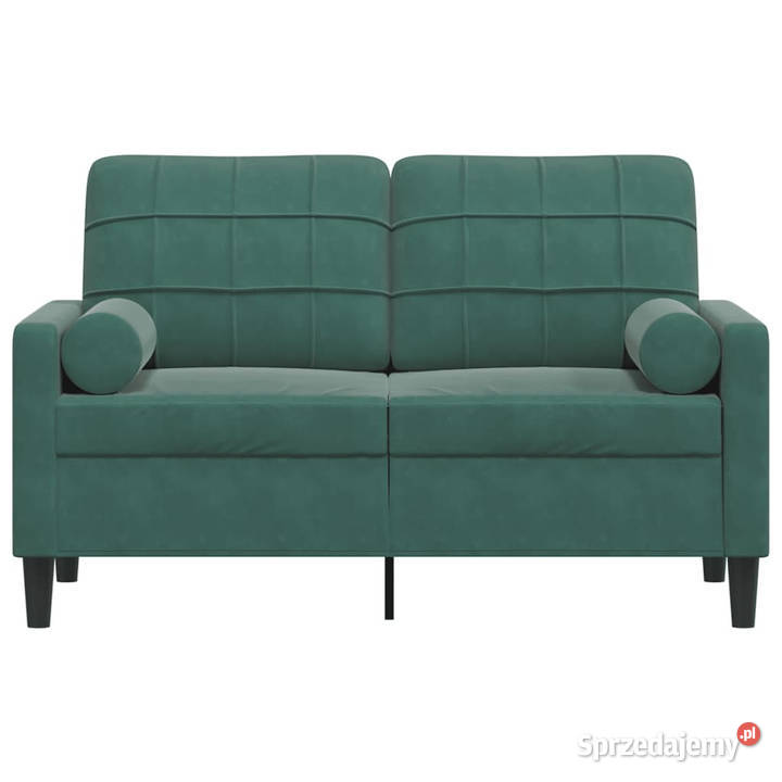 2osobowa sofa z poduszkami ciemnozielona 120 Warszawa
