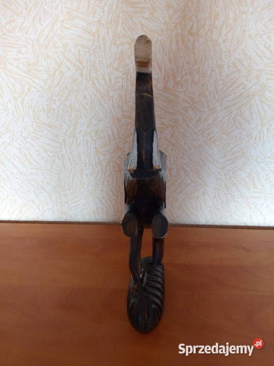 Wysoka Drewniana Figurka Słonia Słoń Drewniany Lublin