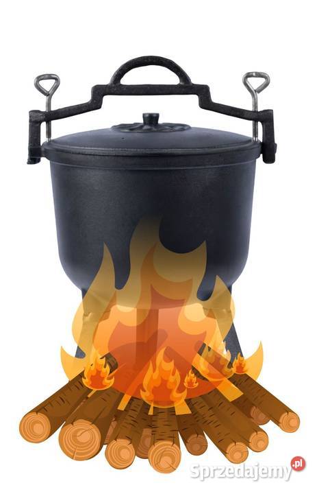 Kociołek myśliwski żeliwny garnek węgierski na