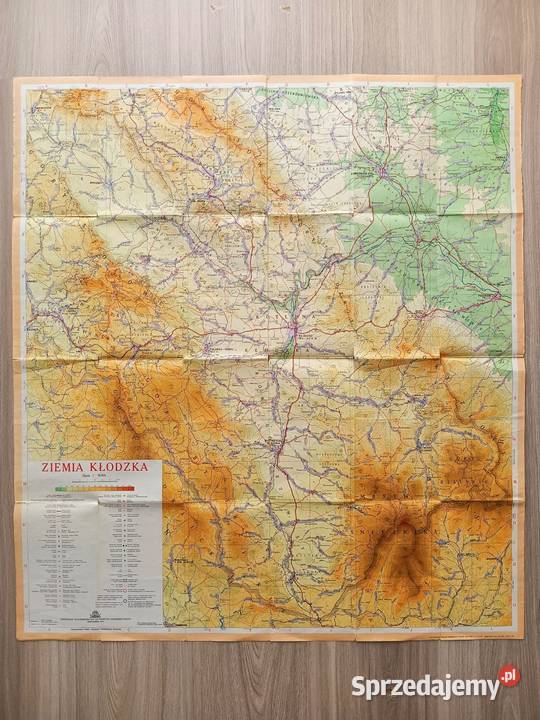 Ziemia Kłodzka Mapa Turystyczna Plan PRL miękka Kraków sprzedam
