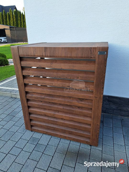 Osłona pompy ciepła 80x40x120 ciemny orzech