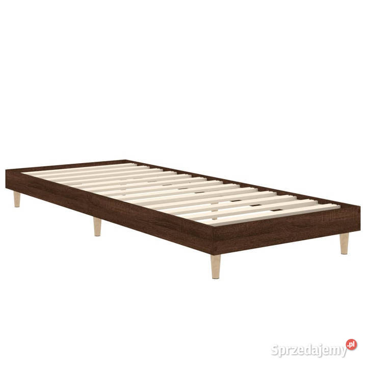 Łóżko bez materaca brązowy dąb 75x190 WM832108 193cm mazowieckie Warszawa