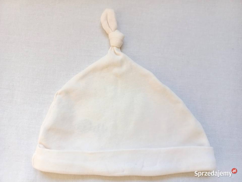 Czapeczka cienka Niemowlęca kremowa bawełna Nakrycia głowy, szaliki i rękawiczki Białystok sprzedam
