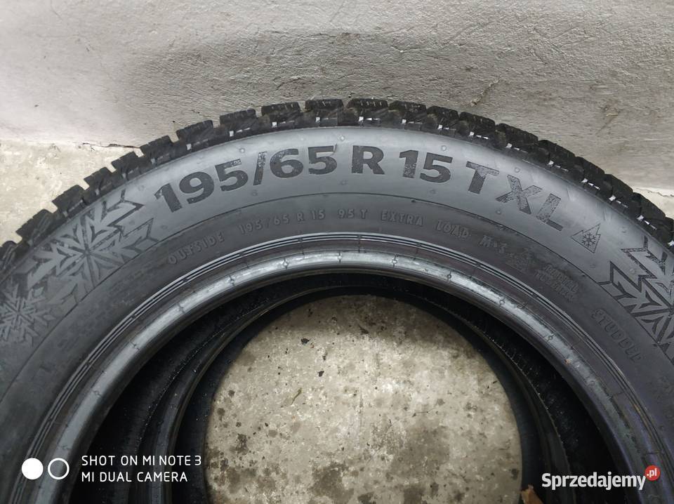 Opony CONTINENTAL ICECONTACT 2 19565r15TXL 6mm sprzedam