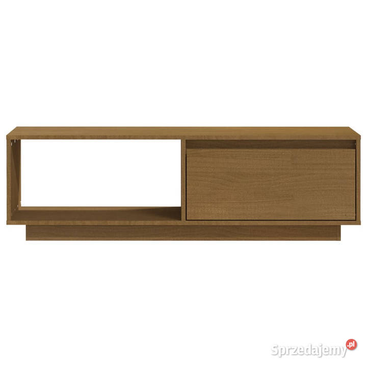 Szafka pod TV miodowy brąz 110x30x335 drewno
