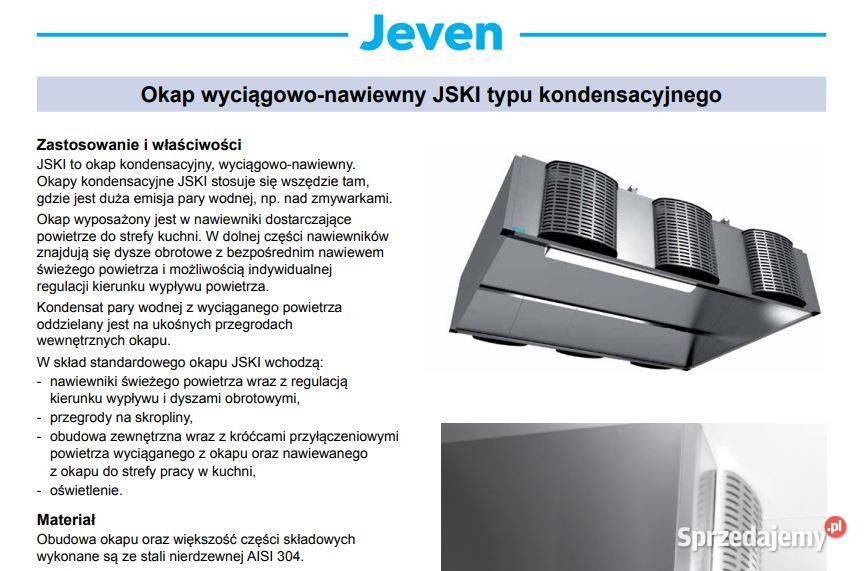 Jeven JSKI wyciągowynawiewny KONDENSACYJNY Pszczyna