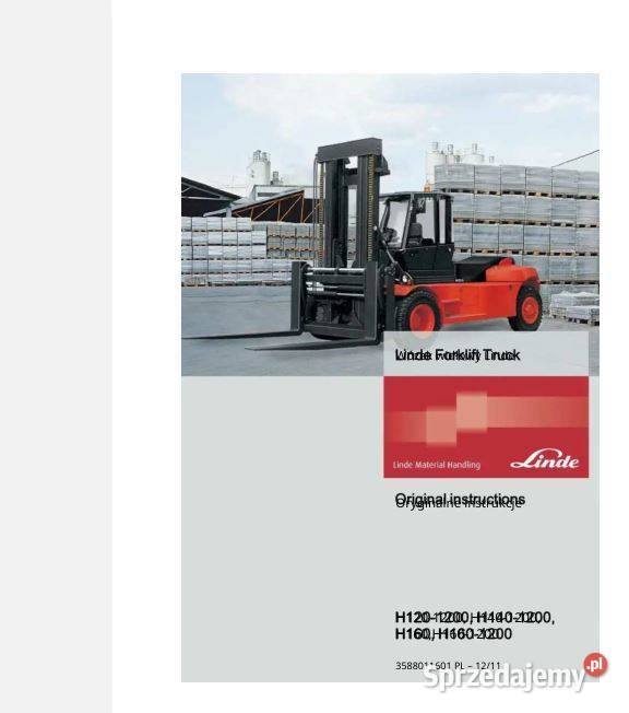 Linde H120 H140 H160 instrukcja obsługi DTR Kielce