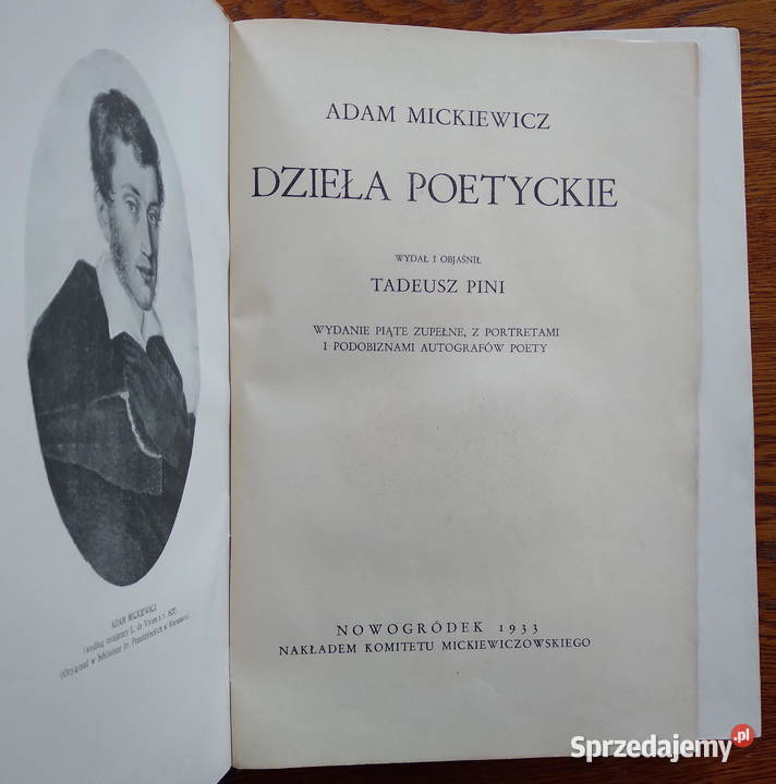 Adam Mickiewicz Dzieła Poetyckie Gdańsk sprzedam
