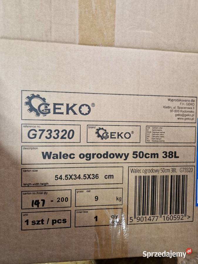 Walec ogrodowy 50 38L 1 Kod produktu G73320 Głogowa