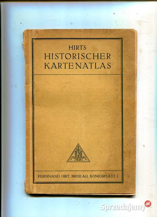 Hirts Historischer Kartenatlas Pozostałe Szczecin sprzedam