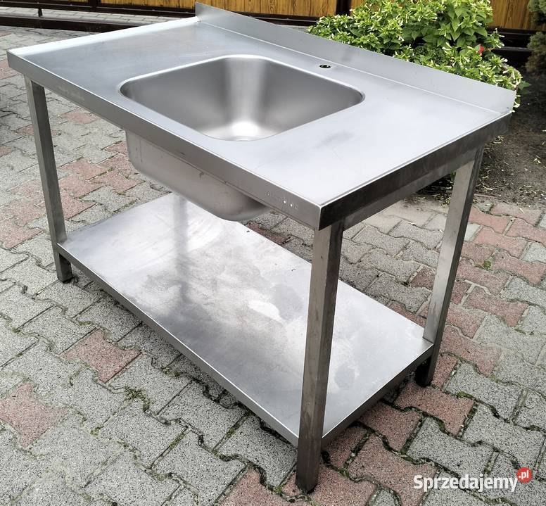 Zlew 1komorowy gastronomiczny 120x70x85 z połką wielkopolskie Słupia Kapitulna