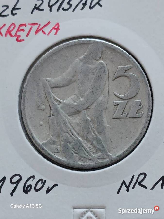 5 Złotych Rybak 1960 r Rybak 1 Konin