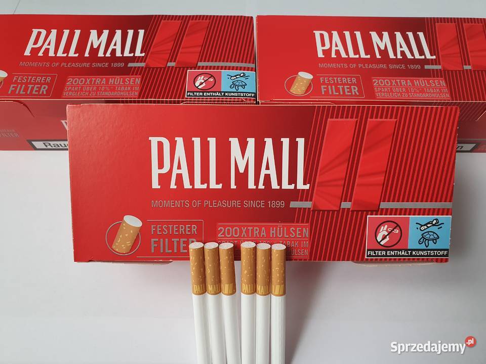 Gilzy Papierosowe PALL MALL RED XTRA 200 z Zielona Góra