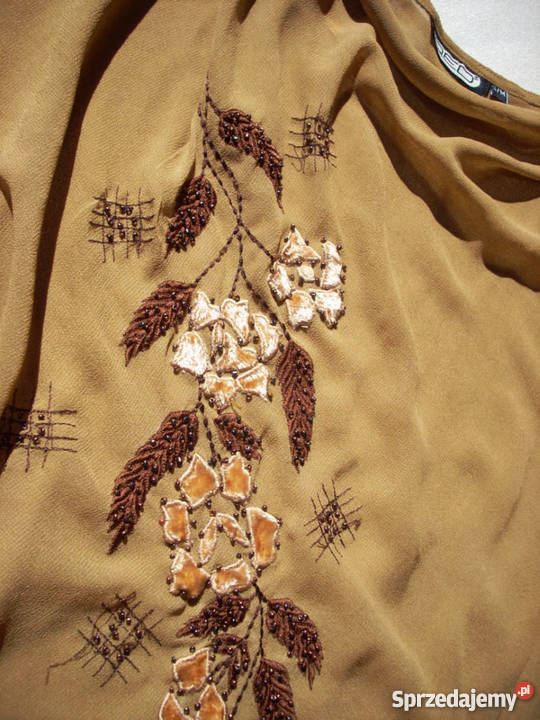 QED Tunika elegancka Zwiewna Hafty Koraliki 36 Nowy Sącz