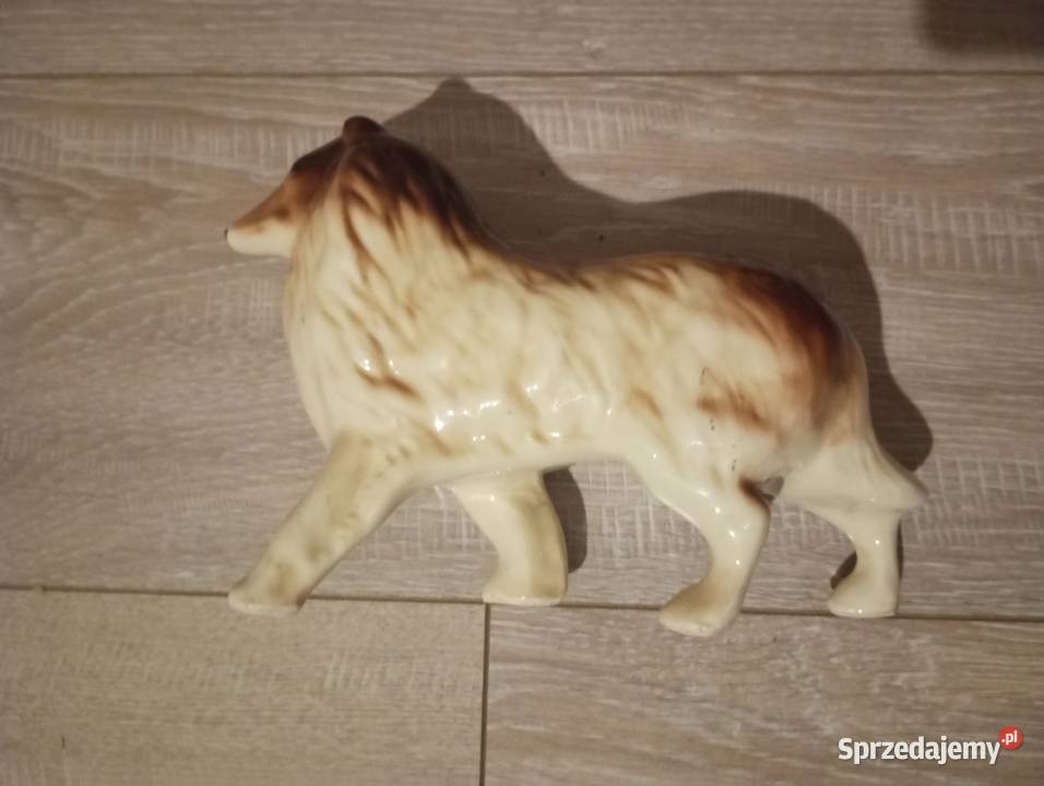 Figurka porcelanowa pies Collie owczarek Szkocki Biłgoraj