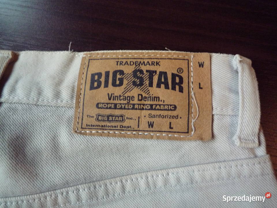 spodnie big star classic 30 32 białe Big Star Chmiel