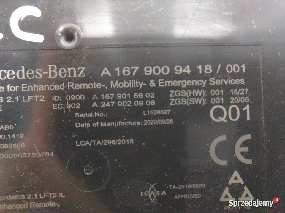 Mercedes EQC 400 W293 Moduł sterownik Komputery