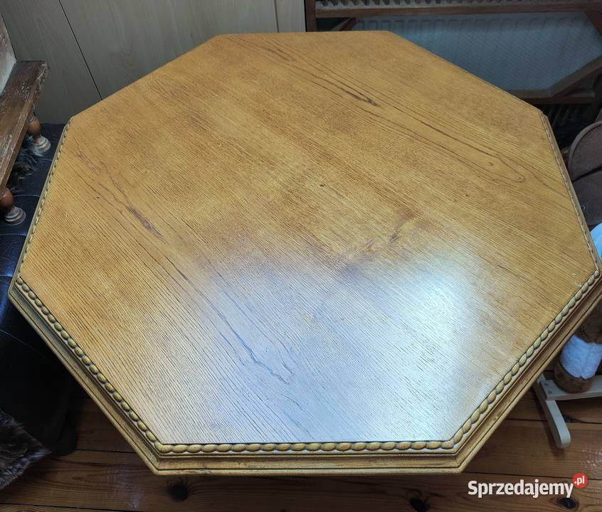 Brązowy stolik kawowy stół stoliczek retro Szczecin