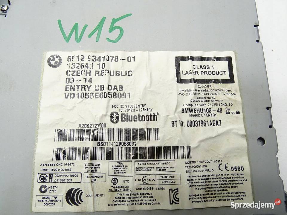 RADIO NAWIGACJA CZYTNIK 9341078 BMW F30 F31 Nawigacje fabryczne sprzedam