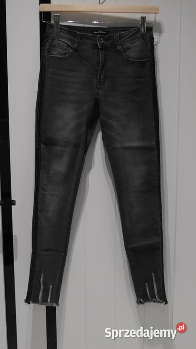 Spodnie rurki łańcuszek koraliki 36 S Inny materiał Spodnie Wrocław