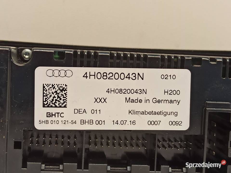 AUDI A8 PANEL KLIMATYZACJI 4H0820043N osobowe dolnośląskie sprzedam