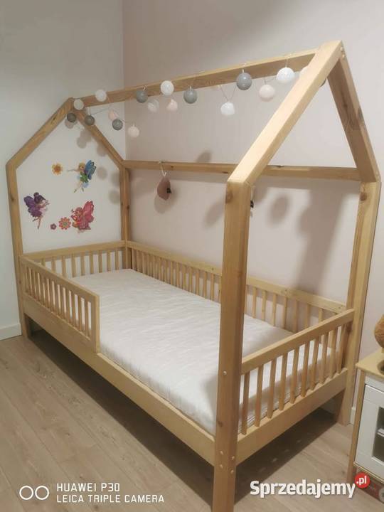 Łóżeczko dziecięce domek z materacem 180 x 80 lubelskie